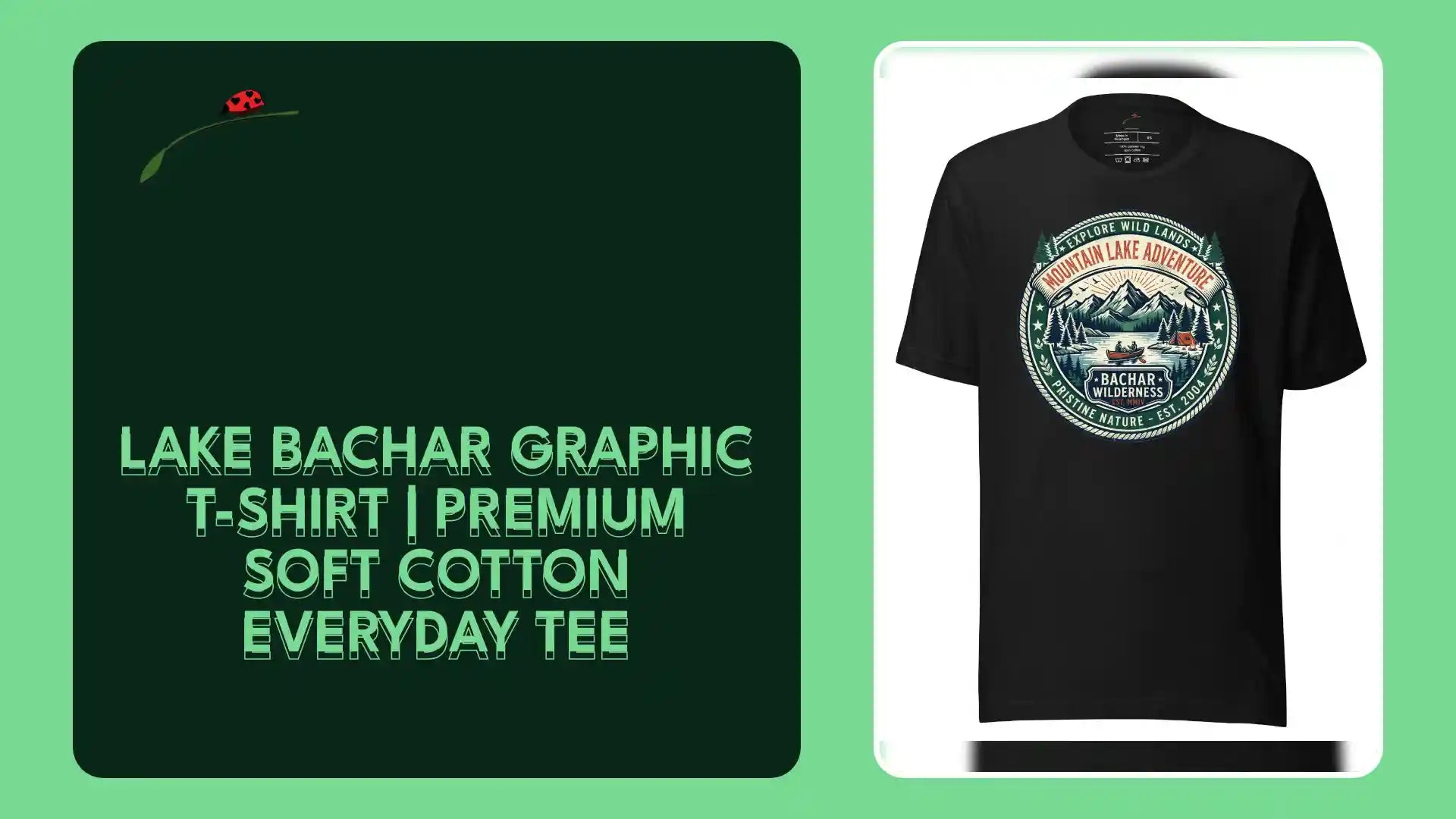 Lake Bachar Graphic T-Shirt | Premium Soft Cotton Everyday Tee by@Outfy