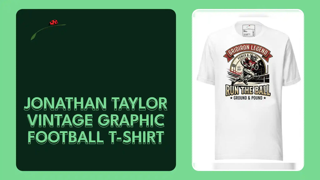 Jonathan Taylor Vintage Graphic Football T-Shirt by@Outfy