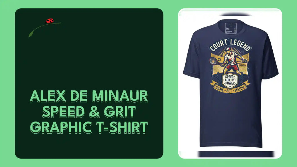 Alex De Minaur Speed &amp; Grit Graphic T-Shirt by@Outfy