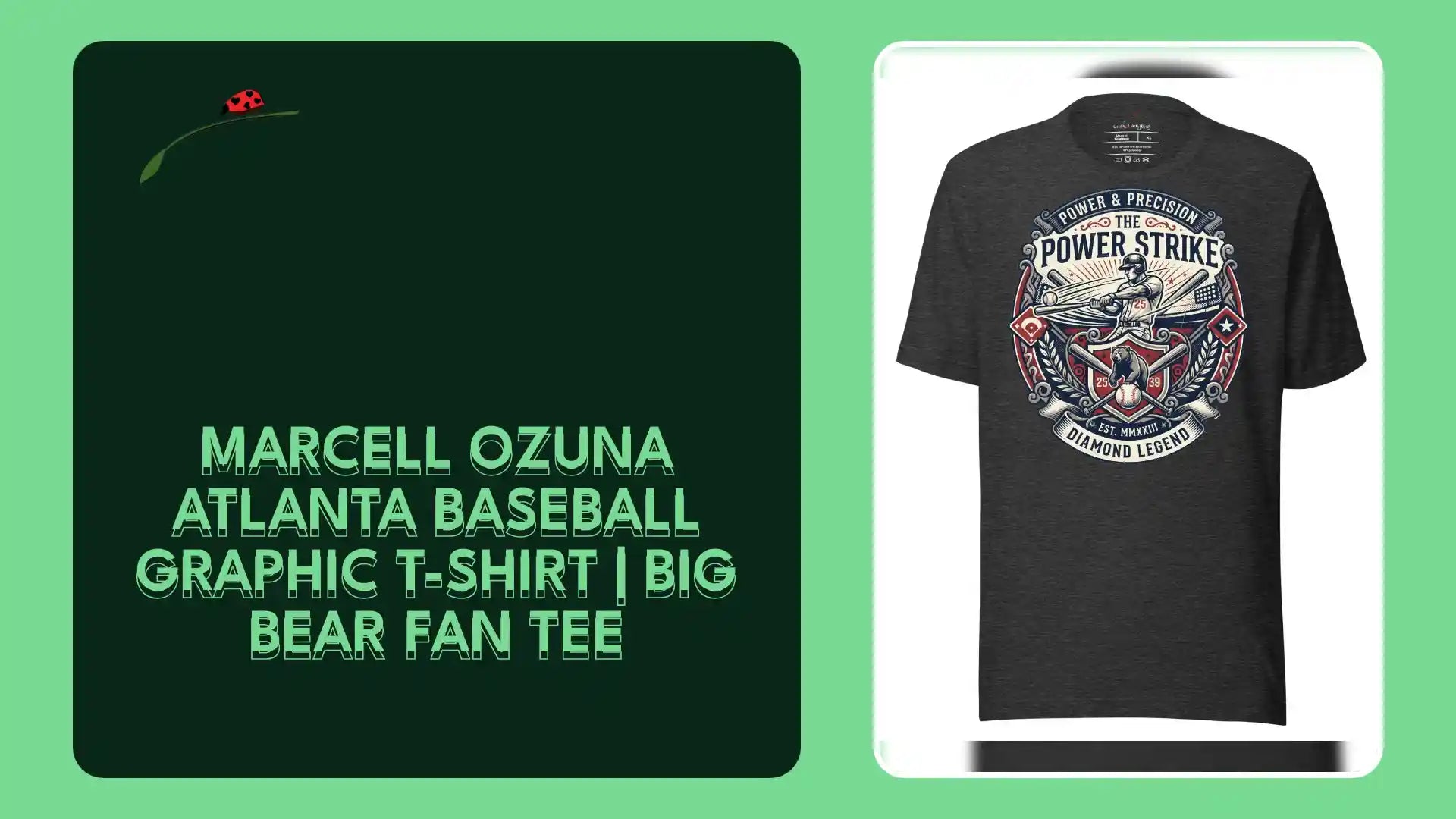Marcell Ozuna Atlanta Baseball Graphic T-Shirt | Big Bear Fan Tee by@Outfy
