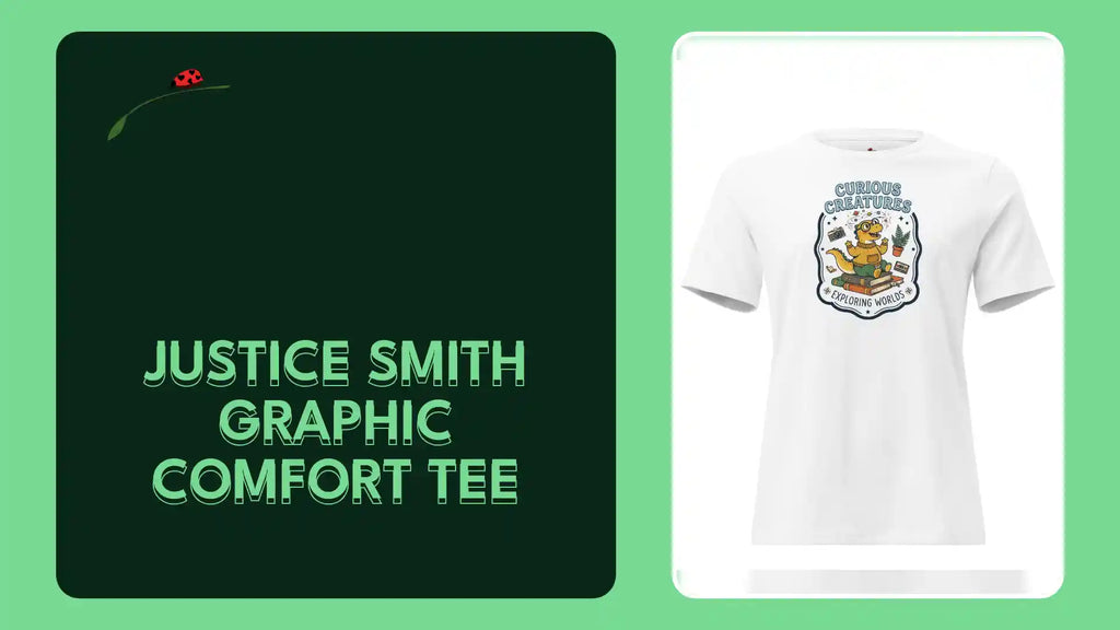 Justice Smith Graphic Comfort Tee by@Outfy