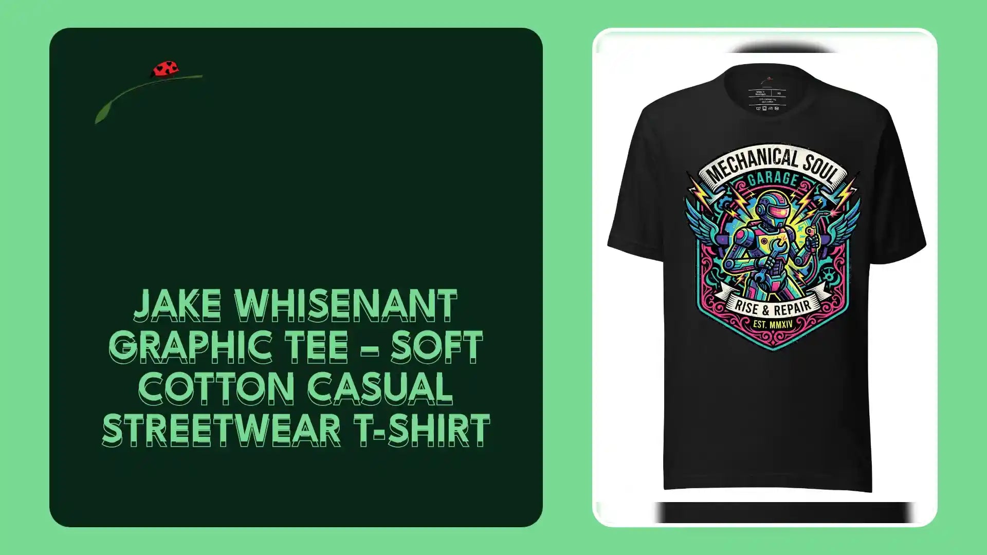 Jake Whisenant Graphic Tee &ndash; Soft Cotton Casual Streetwear T-Shirt by@Outfy