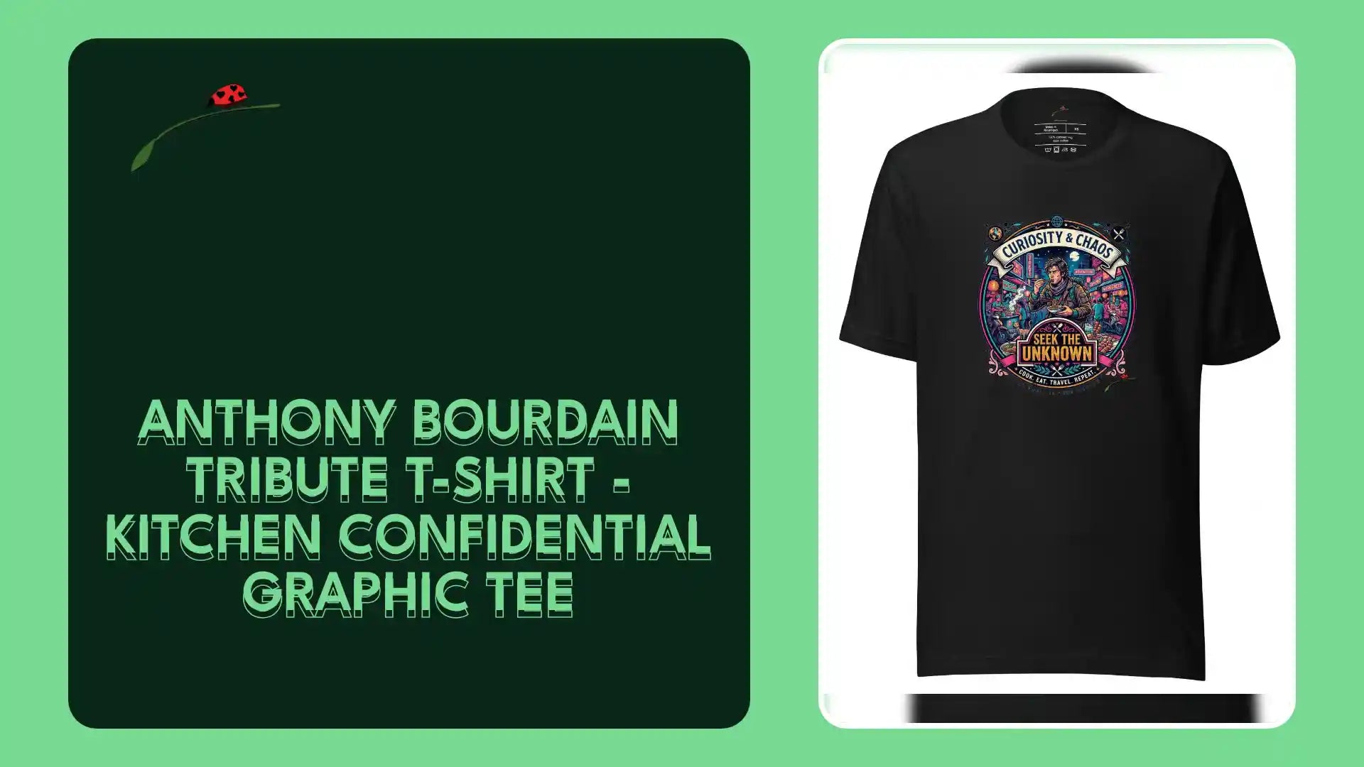 Anthony Bourdain Tribute T-Shirt - Kitchen Confidential Graphic Tee by@Outfy