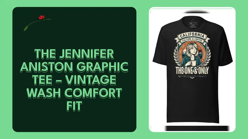 The Jennifer Aniston Graphic Tee &ndash; Vintage Wash Comfort fit by@Outfy