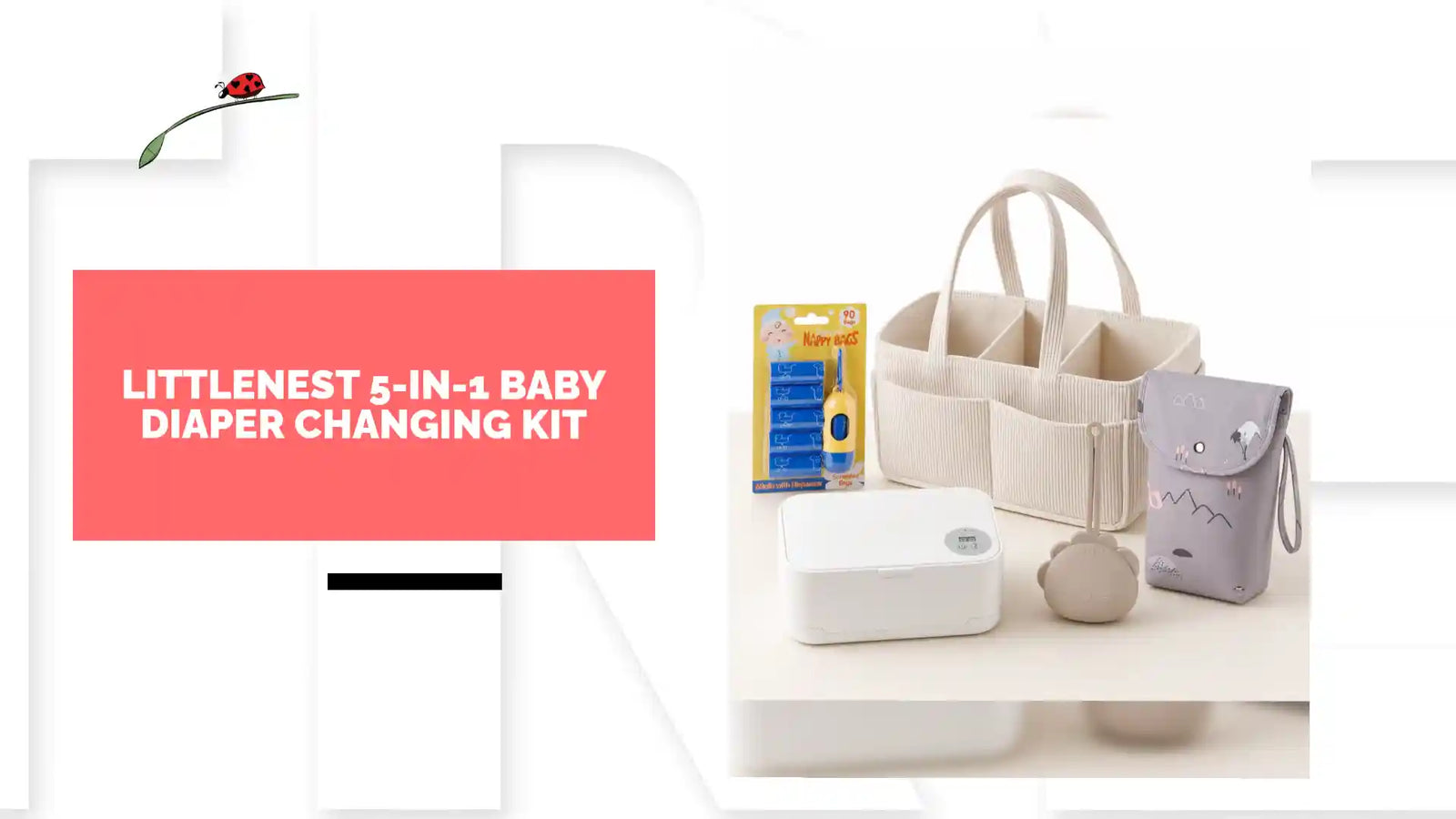 LittleNest 5-in-1 Baby Diaper Changing Kit by@Outfy