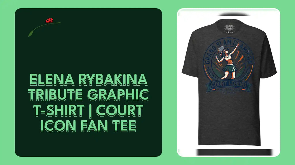Elena Rybakina Tribute Graphic T-Shirt | Court Icon Fan Tee by@Outfy