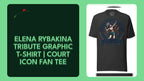 Elena Rybakina Tribute Graphic T-Shirt | Court Icon Fan Tee by@Outfy