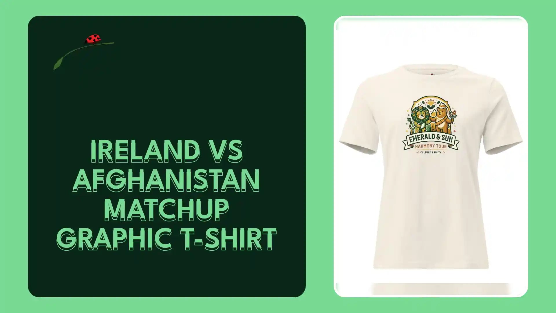 Ireland vs Afghanistan Matchup Graphic T-Shirt by@Outfy