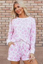 LuckeLadybug LLC Pink Print Leopard Shorts with Comfortable Fit and Stylish Design