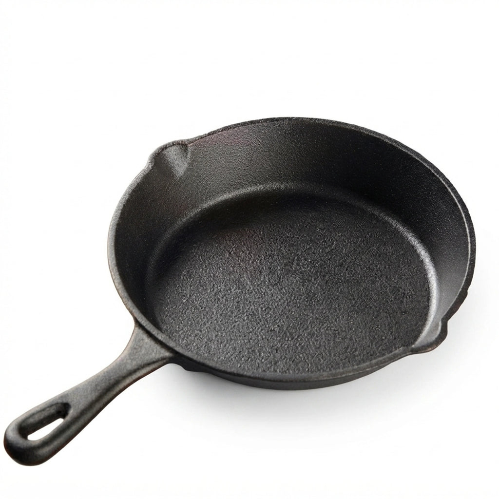 Cast Iron Round Frying Pan and Griddle for Indoor Outdoor Cooking