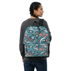 Nautical Dolphin Seashell Ocean Pattern Backpack