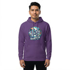 Retro tennis player cosmic art hoodie