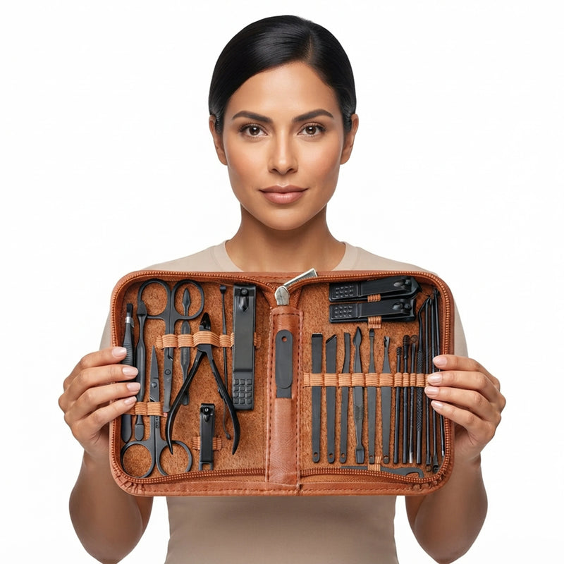 26 - Piece Stainless Steel Manicure Kit Professional Nail Care Set with