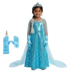 Toddler Blue Sequin Princess Maxi Costume Dress