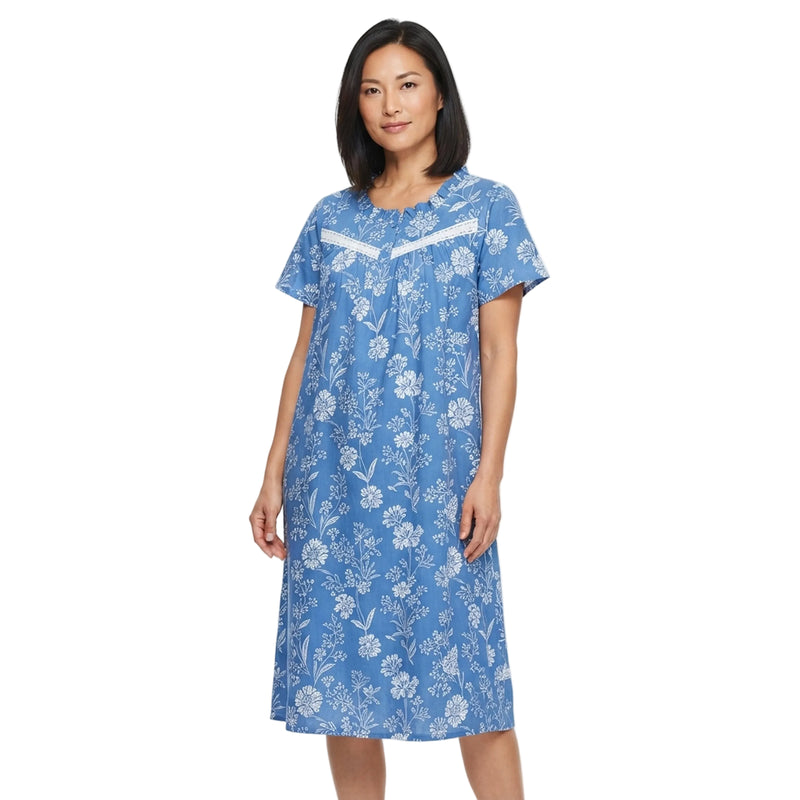 Womens Sheer Knit Nightgown and Lingerie Set
