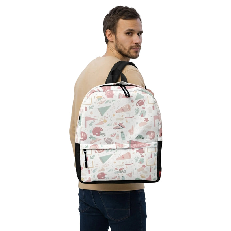 Pastel Football Spirit Pattern Backpack