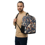 Abstract Football Geometric All-Over Print Backpack
