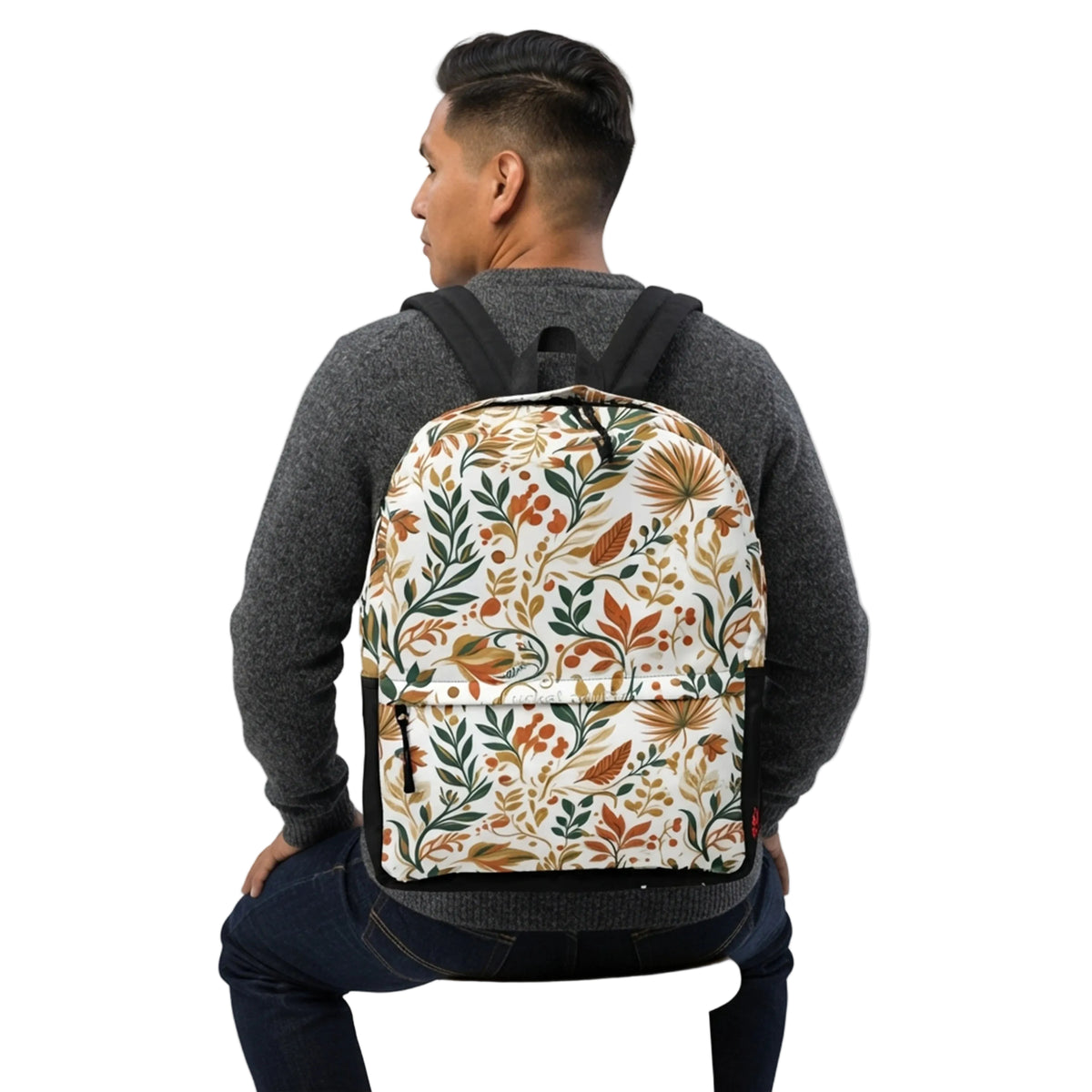 Classical Athletic Mediterranean Motif Backpack