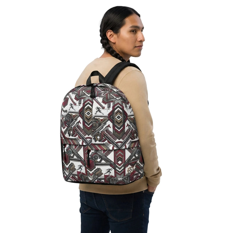Industrial Sprint Mechanics Pattern Backpack