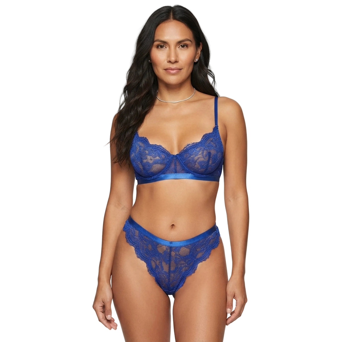 Womens Lace Bra and Panty Lingerie Set