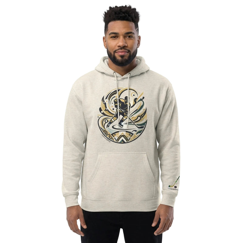 Geometric Ice Hockey Player Pullover Hoodie
