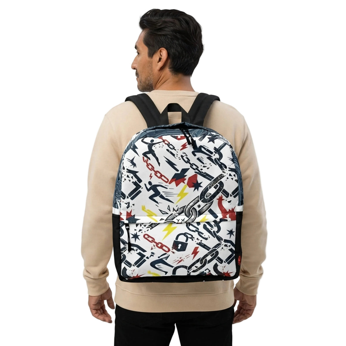 Mechanical Vortex Circuit All-Over Print Backpack