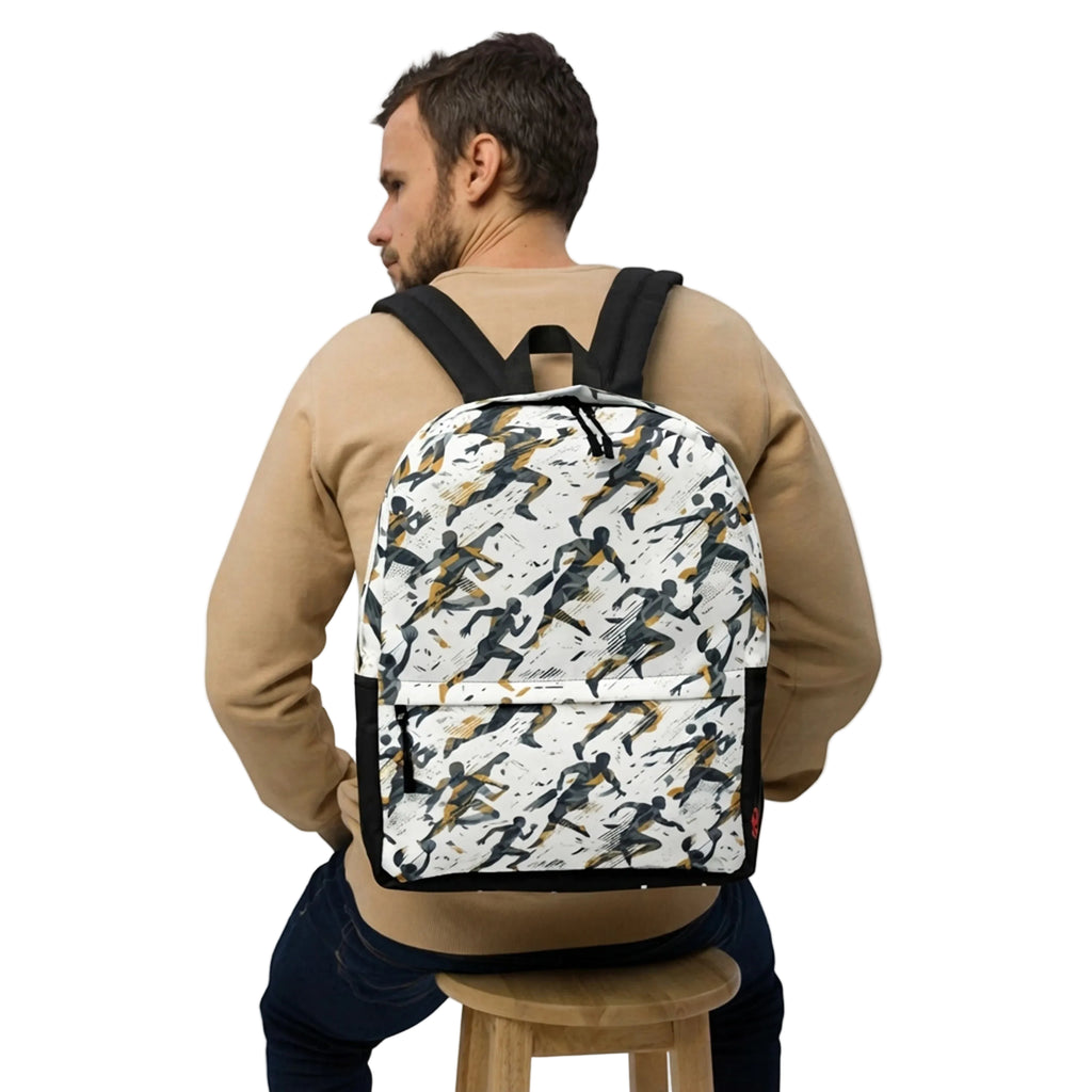 Abstract Multisport Athlete Silhouette Backpack