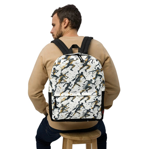 Abstract Multisport Athlete Silhouette Backpack
