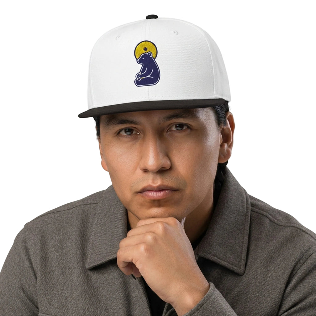 Celestial Sitting Bear Embroidered Snapback