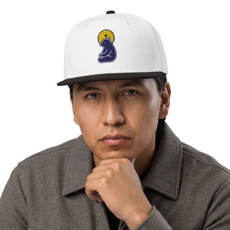 Celestial Sitting Bear Embroidered Snapback