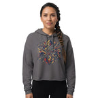 Geometric Athletic Motion Women's Cropped Hoodie