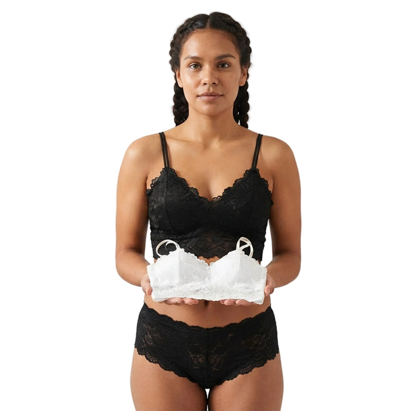 Womens Lace Knit Lingerie Set