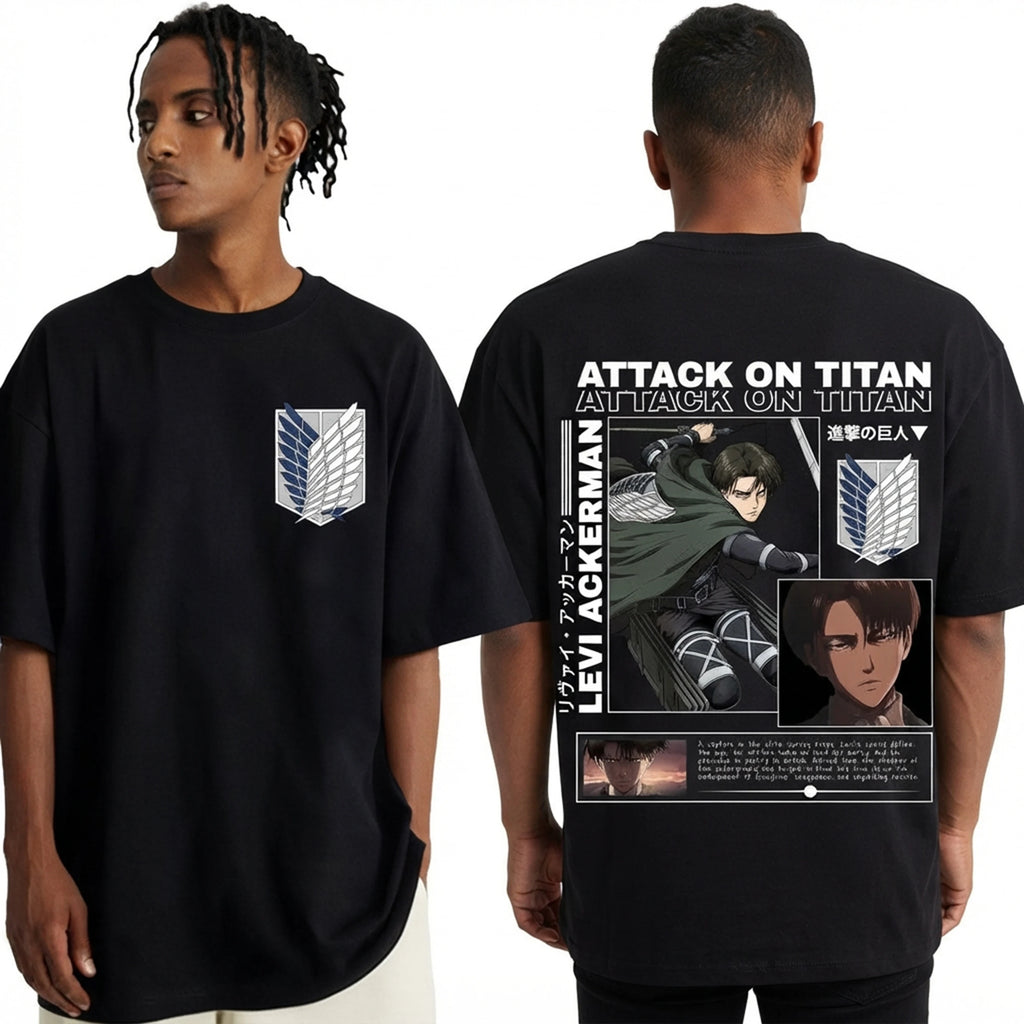 Vintage Washed Graphic Anime T - Shirt