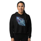 Cosmic Meteor Ice Shards Cropped Hoodie
