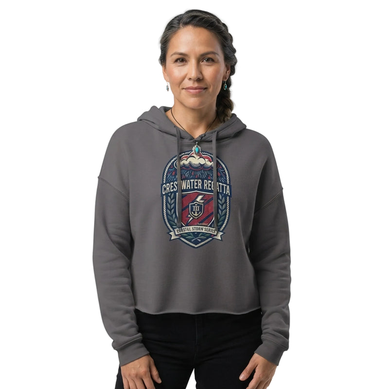 Crestwater Regatta Coastal Storm Series Cropped Hoodie