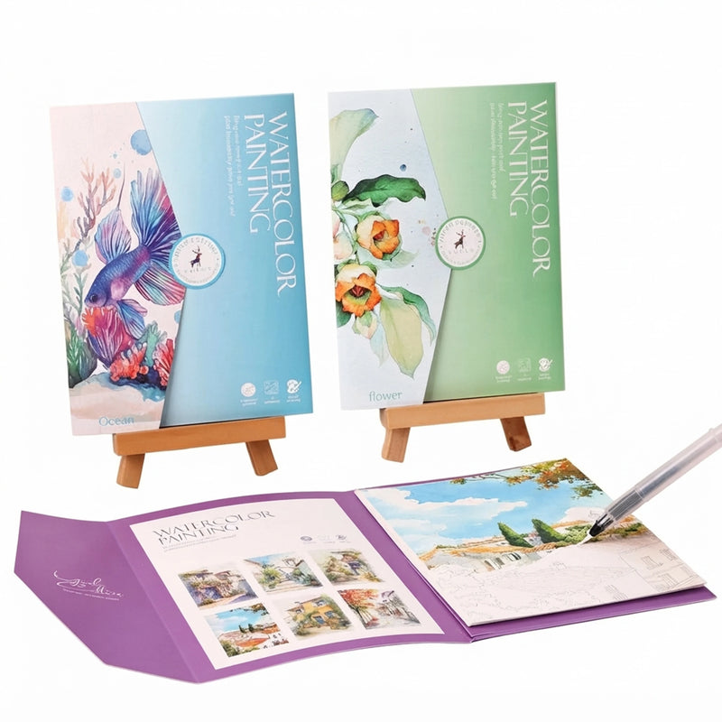 Creative Watercolor Painting Sets with Paper and Dipping Pen