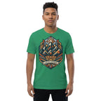 Geometric Mountain Sunrise Emblem T-Shirt