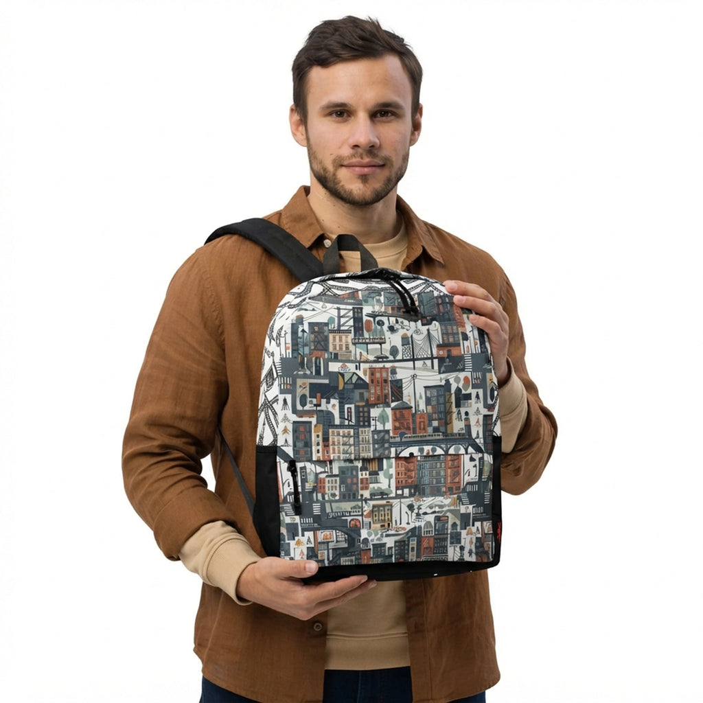 Vintage Nautical Anchor All-Over Print Backpack