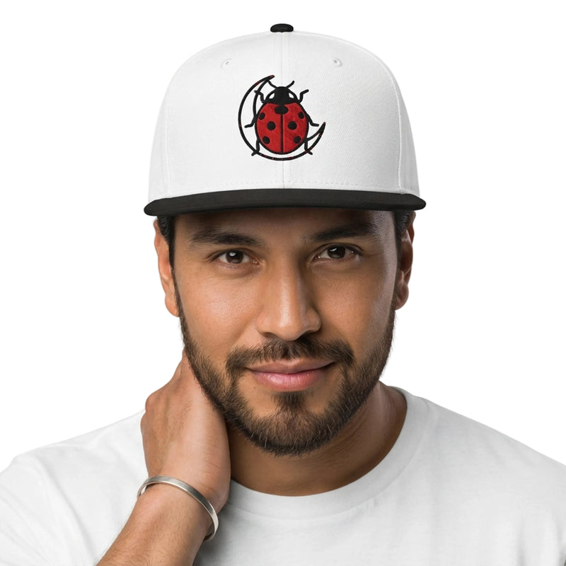 Crescent Moon Ladybug Emblem Snapback