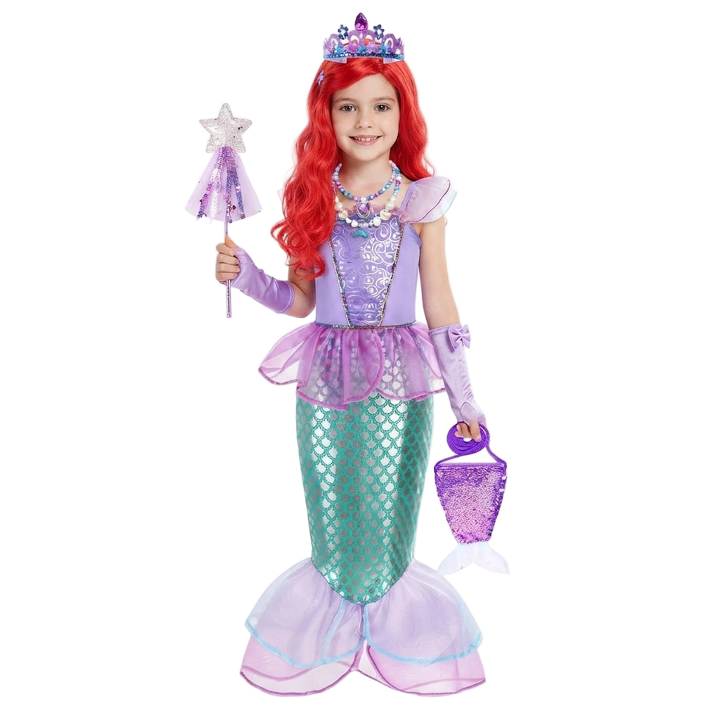 Girls Mermaid Costume Party Dress