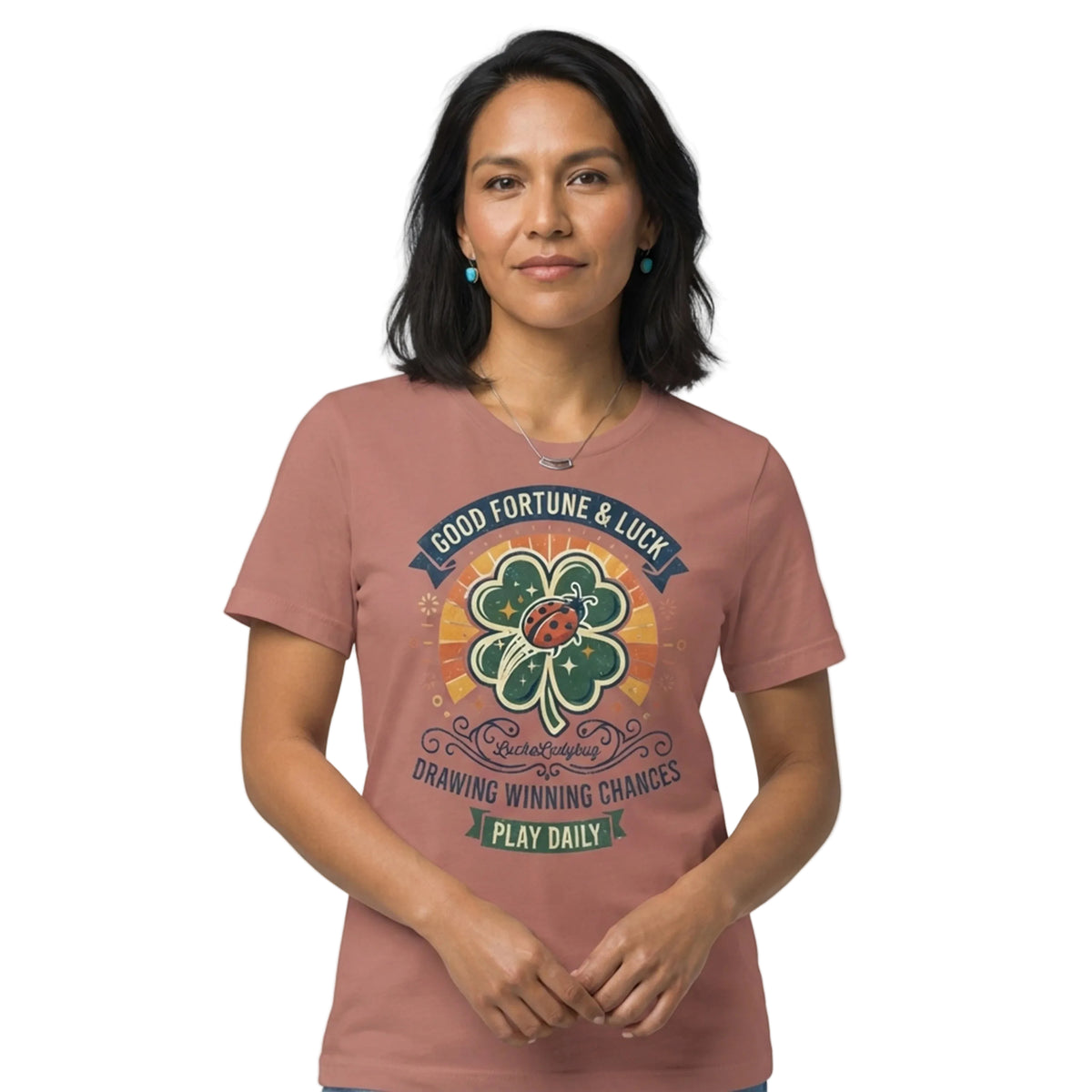 Good Fortune Luck Play Daily T-Shirt - GOOD FORTUNE & LUCK DRAWING