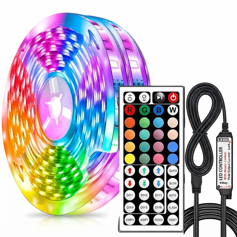 RGB LED Strip Lights with 44 Key Remote Control