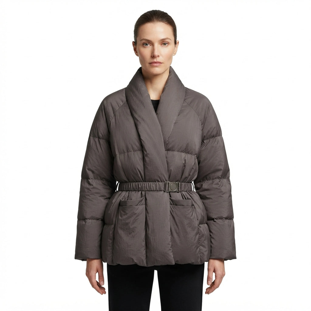 Women Vintage V - Neck Parka Jacket