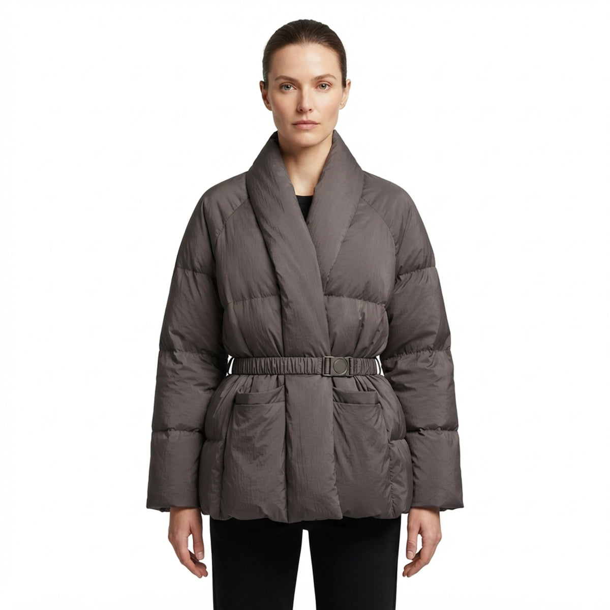Women Vintage V - Neck Parka Jacket