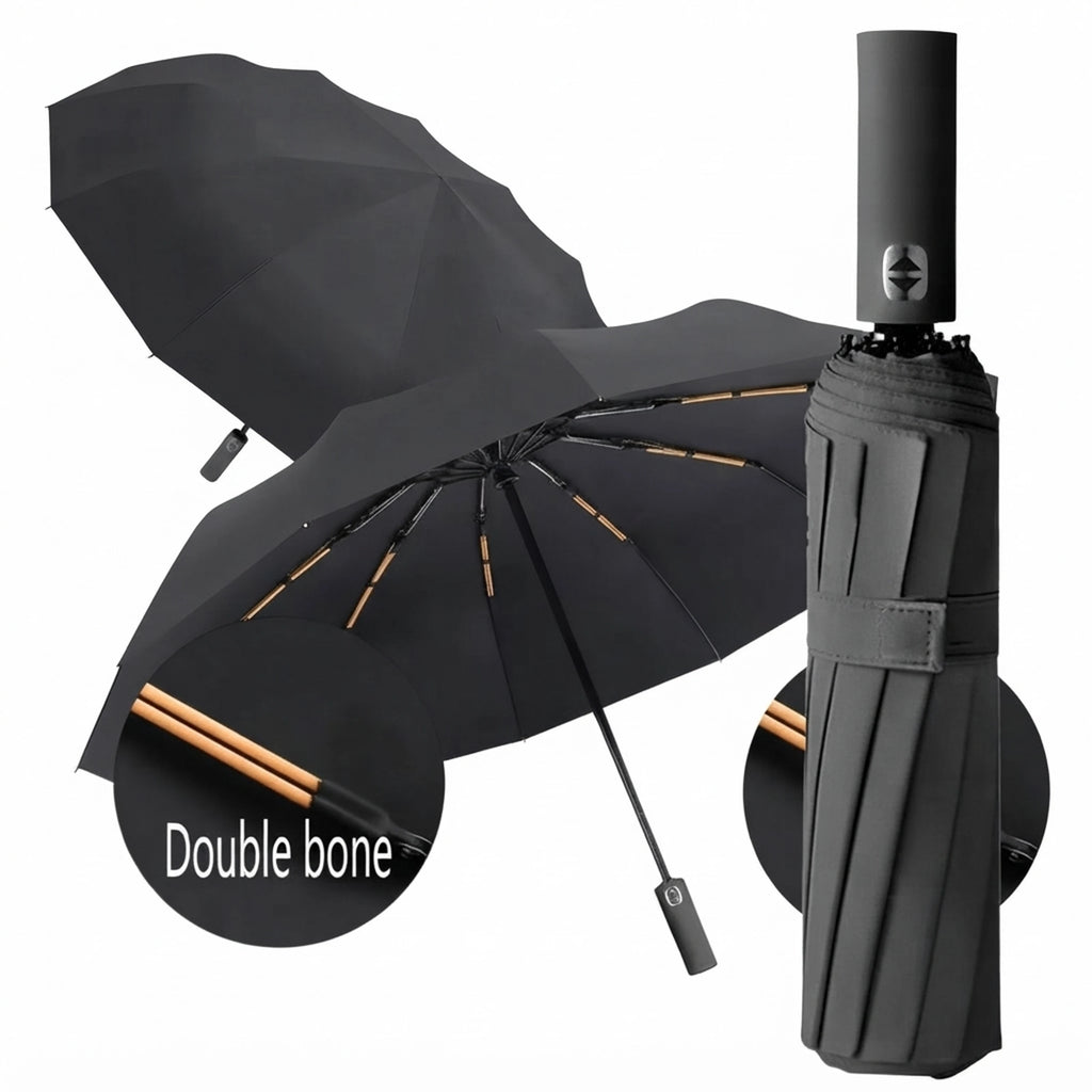 Fully Automatic 2 - in - 1 Sun & Rain Folding Umbrella