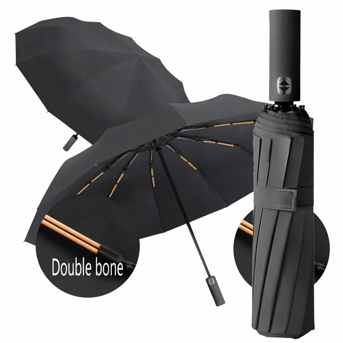 Fully Automatic 2 - in - 1 Sun & Rain Folding Umbrella
