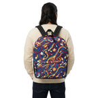 Abstract Crimson Gold Swirl Backpack