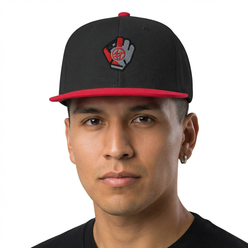 Baseball Glove Sports Graphic Flat Brim Snapback Hat