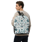 Ornate Peacock Botanical Pattern Backpack