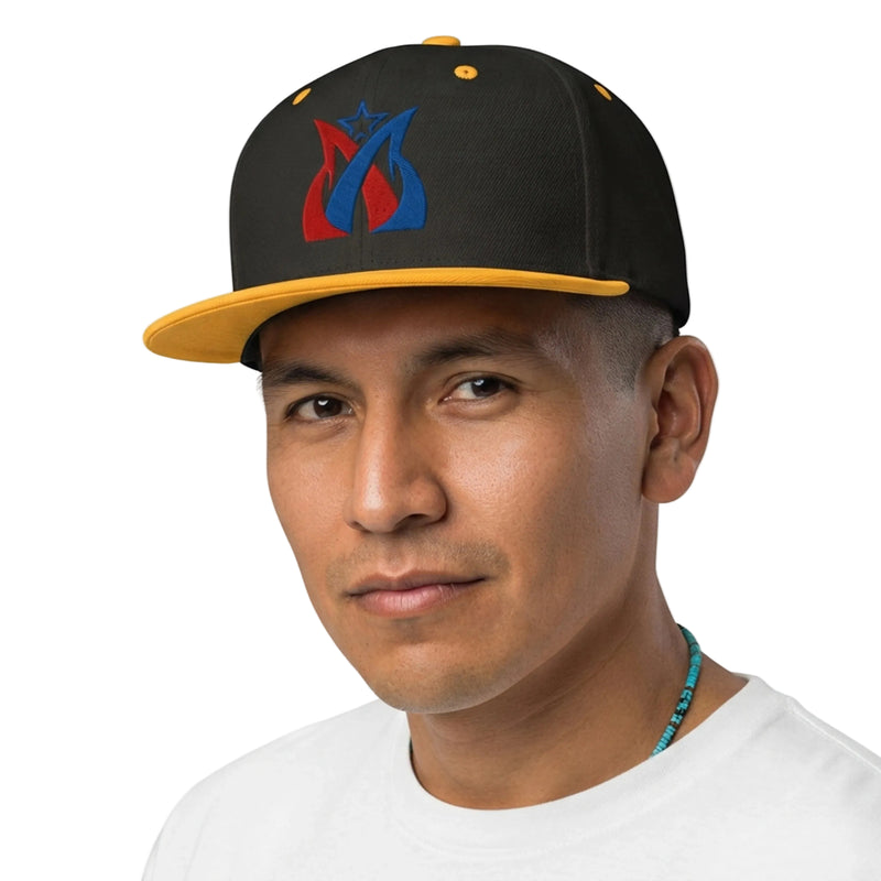 Red Blue Star Emblem Snapback